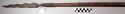 Assegai (spear) - wood and iron; point 10 1/4", shaft 70"