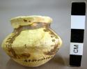 San bernardo black on yellow pottery miniature jar