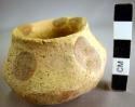 San bernardo black on yellow pottery miniature jar