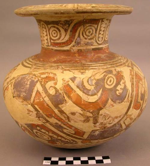 Polychrome pottery jar