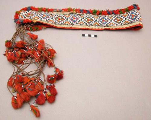 Beaded belt or horse trapping