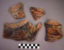 Restorable polychrome pottery jar