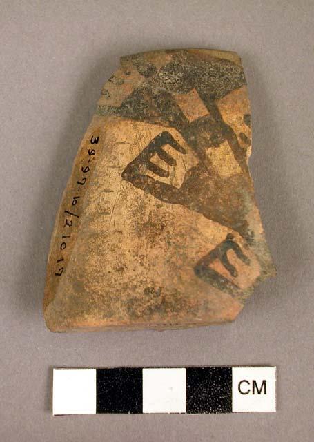 Fragment of flat bottom pottery cup