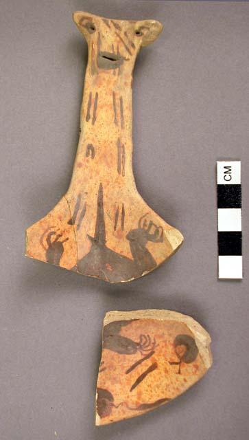 Part of sikyatki polychrome pottery ladle