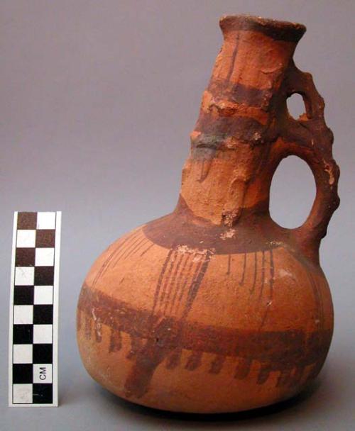 Painted pottery jug