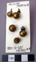 Five Undecorated Gilt Gold Buttons, Two Sizes