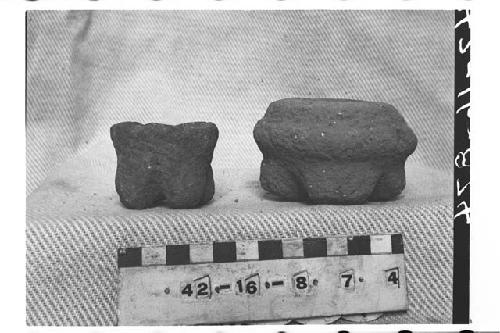 Two Small Stone Mortars - Tetrapodal