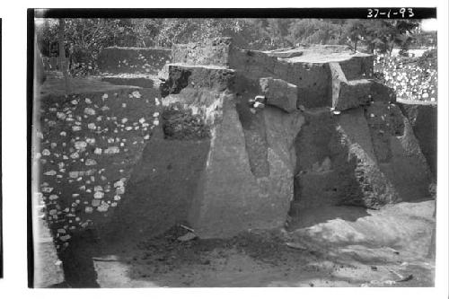 Detail of pyramid 5, mound A