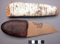 Sheath for hafted stone knife