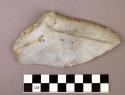 Crudely shaped stone point, 12.5 x 6.5 x 2 cm.