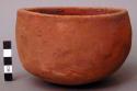 Round bottom pottery bowl