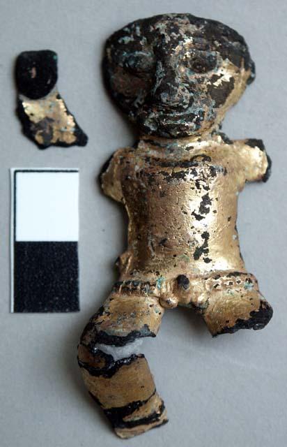 Gold plated copper idol - small