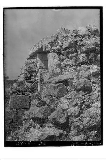 Score keepers house, center, west wall