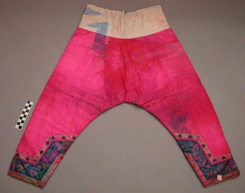 Child's Pink Padded Silk Brocade Pants