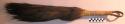Feather whisk (?) (sue' lare') - black-brown feathers, yellow braid around handl