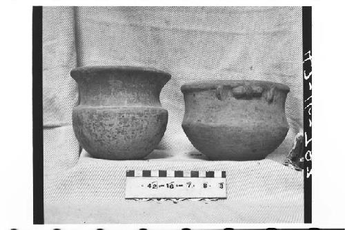 Two lost-color pottery jars