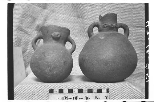 Two Pottery Cantharos