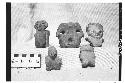 Five Fragmentary Pottery Figurines; Light Red Clay