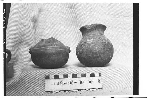 Two Small Pottery Jars