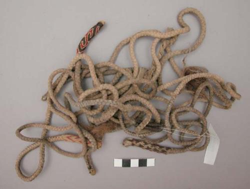 Organic, fiber sling, braided fragments