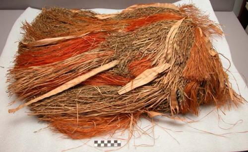 Woman's skirt of banana leaf and hybiscus bark with pandanus cord +