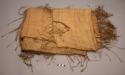 Large piece of tannish linen - made in sections & fringed