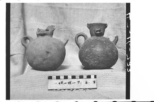 Two Small Pottery Cantharos