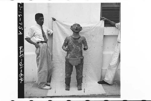 Hollow Clay Modelled Human-Effigy Figure