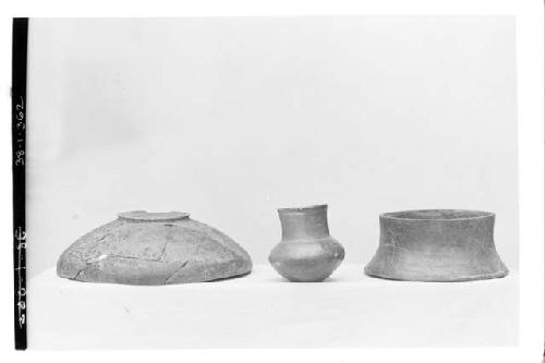 Bowl -SAA-15, Plumbate jar-SAA-22, Incensarion cover-SAA-13 side view, D. rim 15