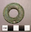 Pendant, disk-shaped