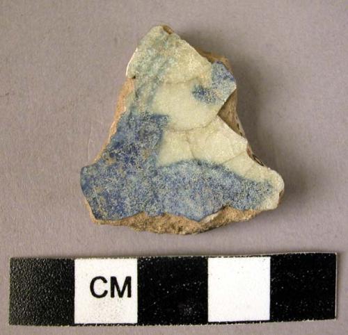 Potsherd - blue on white glaze