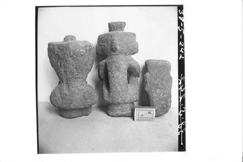 3 small stone figures.  Same as 38-5-240 (Right Profile)