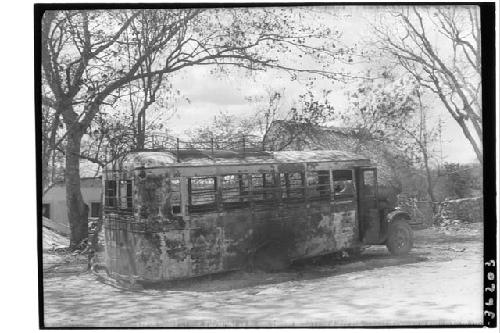 Camion Burned at Gateway to Hacienda