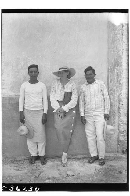 Santiago Cupul, Helga Larsen and Bernaldino Tun