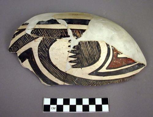 Fragments of polychrome pottery jar