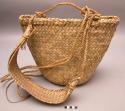 Twilled carrying basket with tump line - natural color