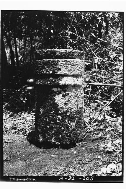 Banded column; west foot of Structure 3