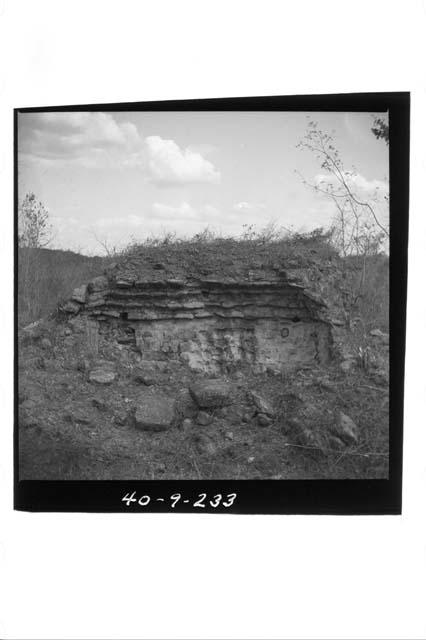 Stepped vault bldg., W. vault, from W.