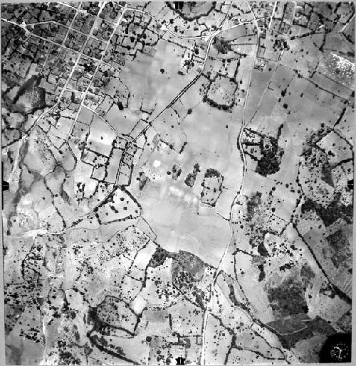 Aerial view of ruins of Nebaj