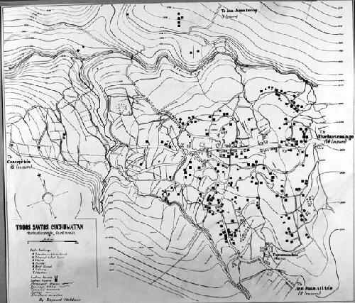 Site Map of Todos Santos Cuchumatan, Huehuetenango, Guatemala