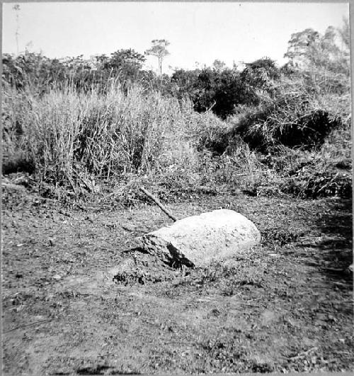 Plain stela found on plaza NW of mound B