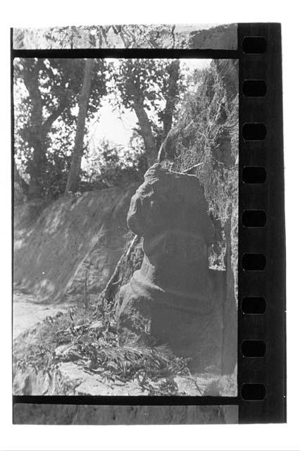 Stone carvings on Godines - Panajachel road