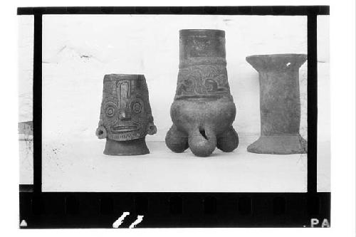 a. Plumbate jar - Tlaloc type   b. Plumbate jar - Chupol (Canton ###-Tomas)   c.