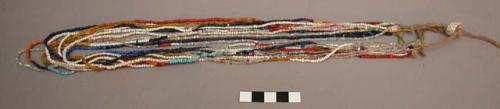 Multi-colored glass bead necklace, worn by women during the child- +