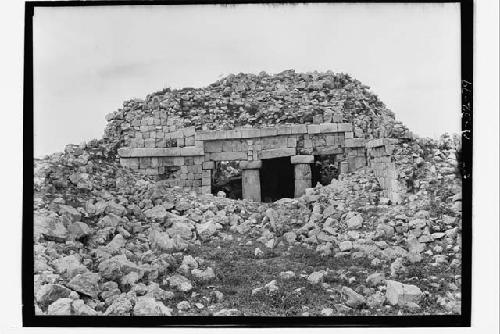 Front of upper story. Center wing of structure 1; Room 50