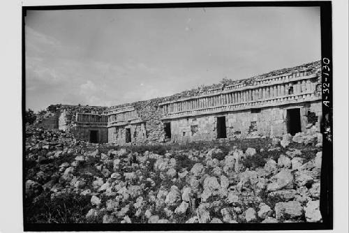 Old edifice of temple. Structure II; West side