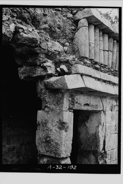 Vault and moulding section in Room 3 at Structure 1