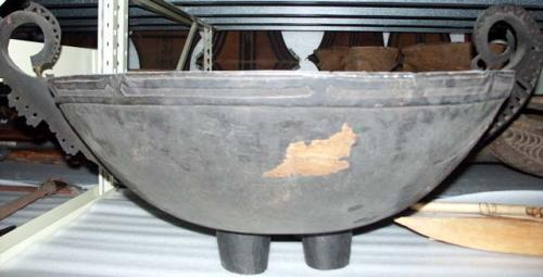 Large wooden food bowl