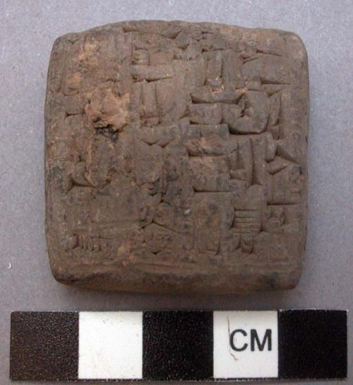 Baked clay tablet - about 1" square