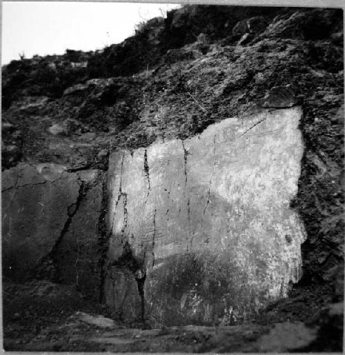 East side of east balustrade of north steps